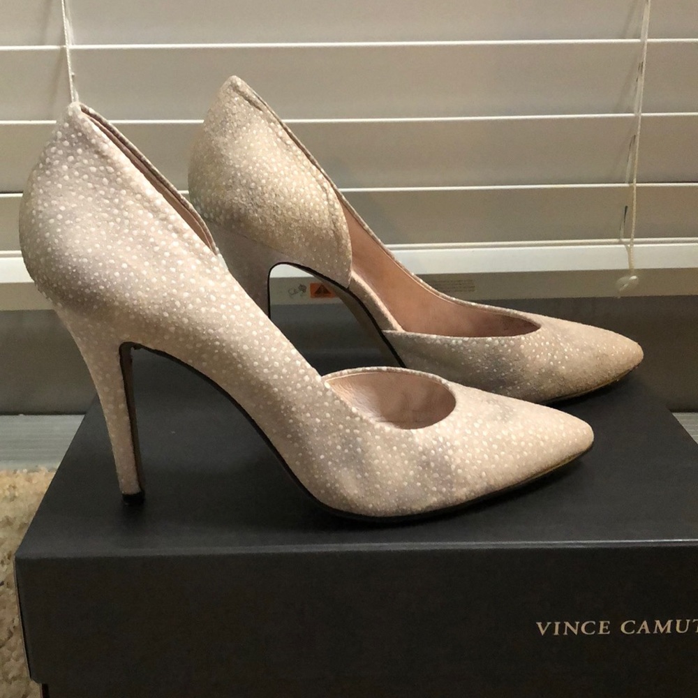 Vince Camuto Glitz Grey Heels
